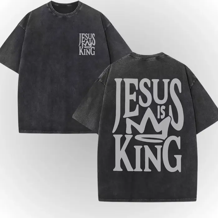 T-shirt graphique « Jésus est roi » pour hommes et femmes