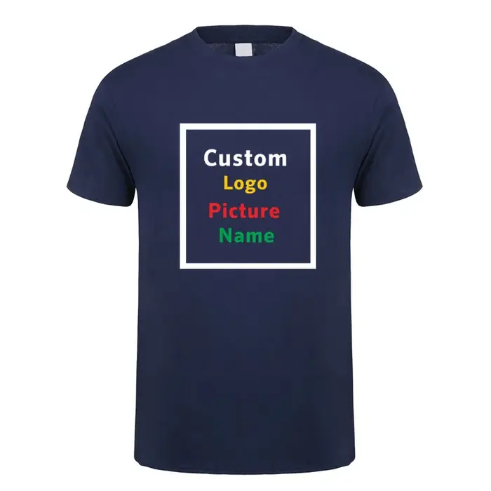 T-shirt personnalisé faites votre conception Logo texte hommes imprimer équipe d'entreprise