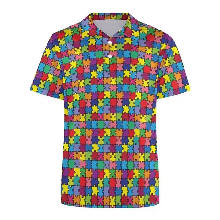 Polo coloré à manches courtes pour hommes
