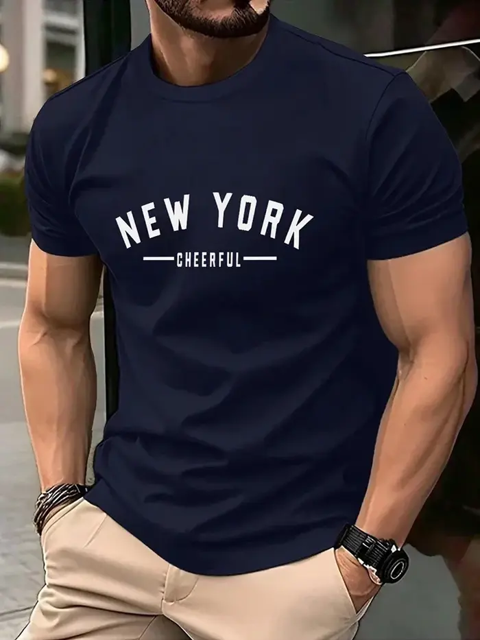 T-shirt pour homme de haute qualité 100% coton à manches courtes