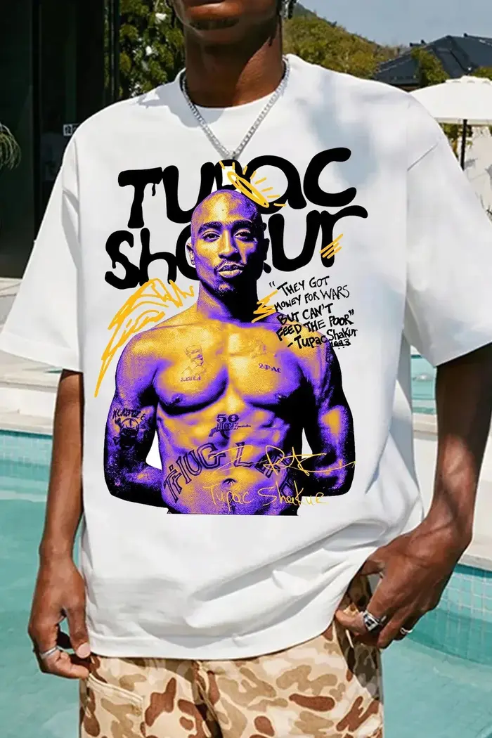 T-shirt 2pac tendance 2026 pour homme et femme