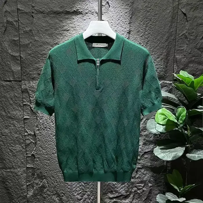 Polo à motif géométrique pour hommes