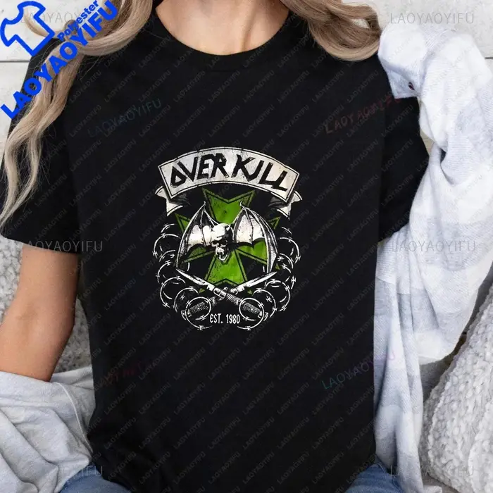 T-shirt imprimé Overkill Band