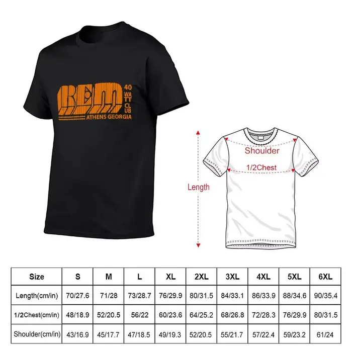 T-shirt homme, surdimensionné, vintage, R E M
