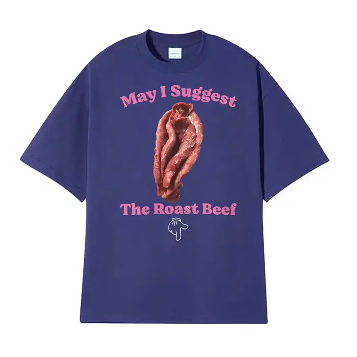 T-shirts humoristiques et coquins pour adultes, avec motif « May I Suggest The Roast Beef », pour ho