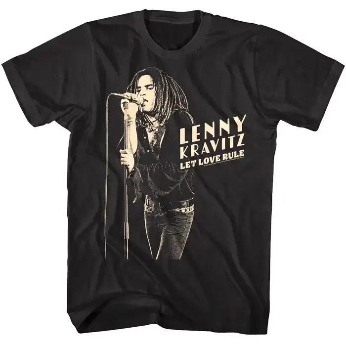 T-shirt imprimé Lenny Kravitz pour hommes et femmes
