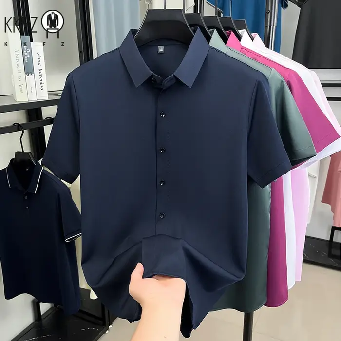 Chemise habillée pour homme à manches courtes