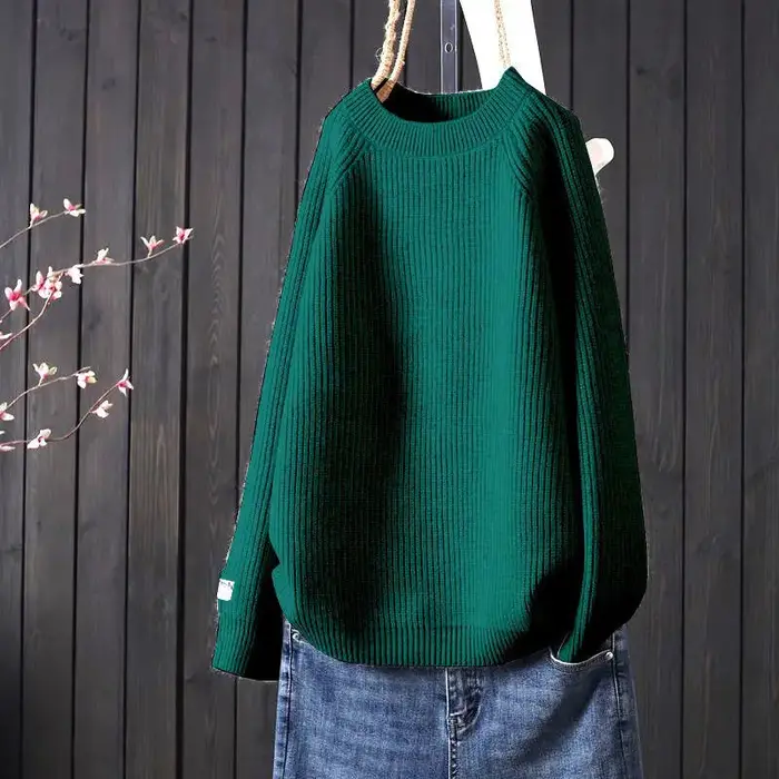 Pull en cachemire pour femmes 2025 tendance Style coréen col rond mode épais Crochet hauts vêtements