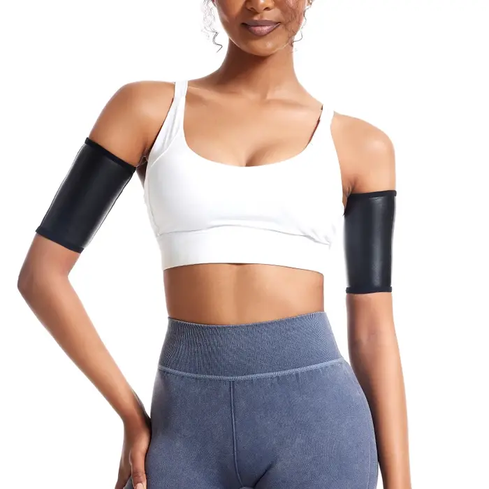 Manchons de bras en Faux cuir pour femmes, manches de Compression, modelant le corps, petits gants, 