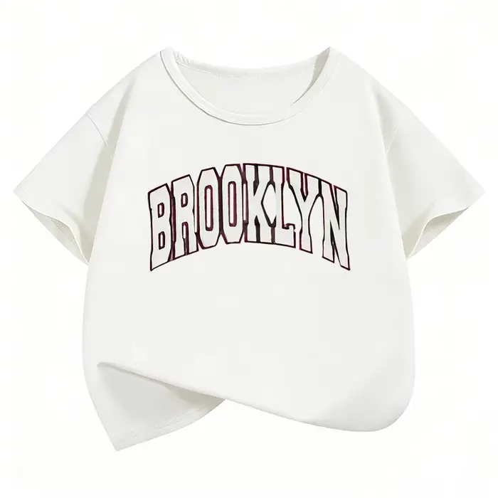 T-shirts à la mode imprimés avec des lettres Brooklyn