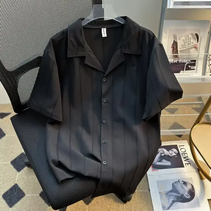 Chemise homme manches courtes blanc été tendance mode