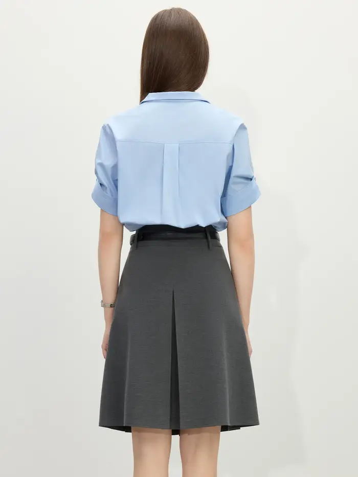 FSLE 2025 été blanc français à manches courtes chemise surdimensionné Design bureau à la rue lin mélangé Chic haut décontracté ample 25FS12138