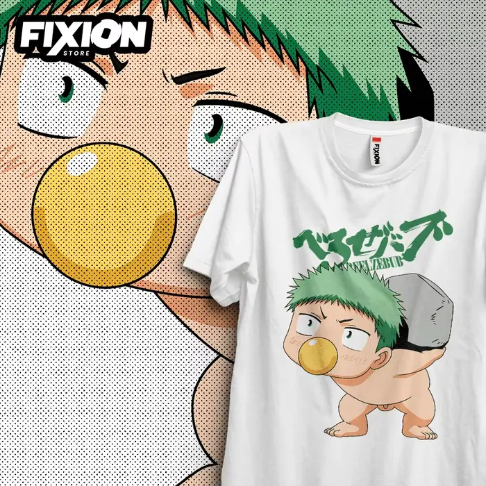 T-shirt en coton Beelzebub-Abril Anime, cadeau manga pour les amateurs d'anime, toutes tailles