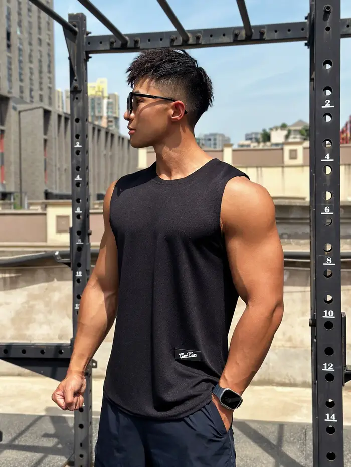 Débardeur de gymnastique pour hommes, chemise de Fitness sans manches, maille respirante, gilet de sport, maillot de corps, gilet de course pour hommes