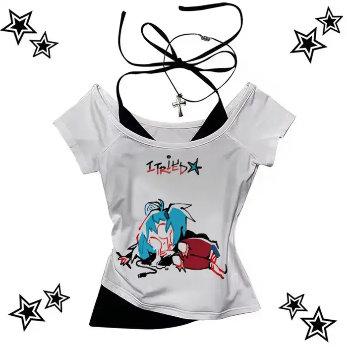 Sally Face t-shirt fille streetwear Vintage Grunge graphique graphique rétro chemise Punk hip hop an