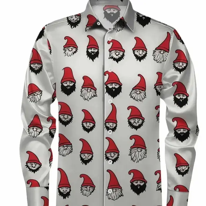 Chemise de noël à manches longues pour hommes