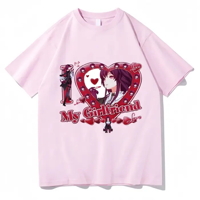 T-Shirt à Manches Courtes pour Homme et Femme, Estival et Décontracté, en Coton, avec Dessin Animé I