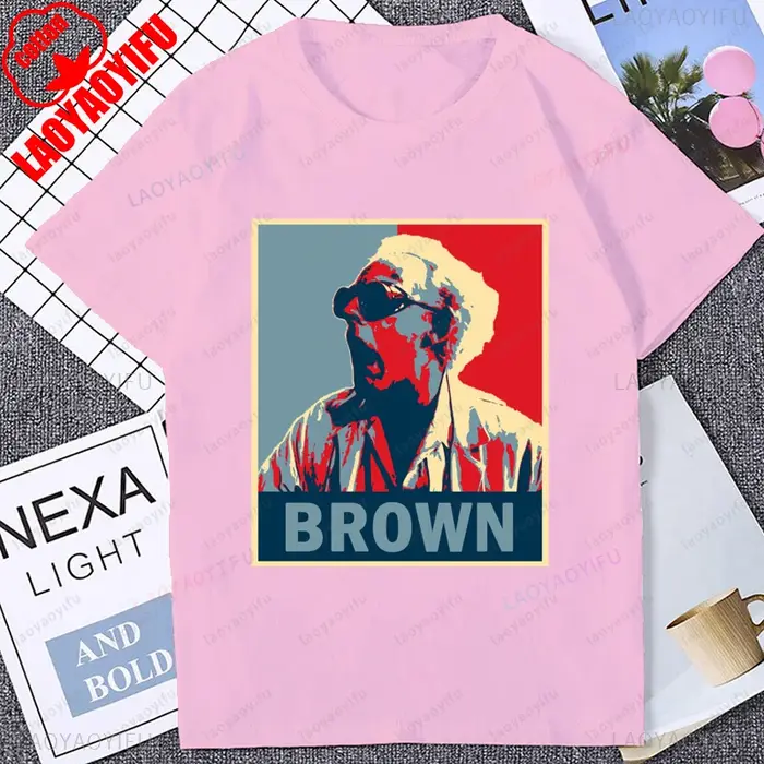 Retour vers le futur classiques marron T-shirt à manches courtes décontracté mode coton