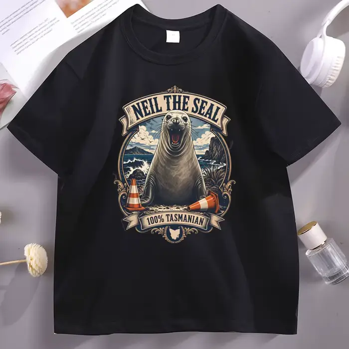 T-Shirt Vintage Neil The Seal Become Ungovernable pour hommes et femmes, T-Shirts humoristiques avec