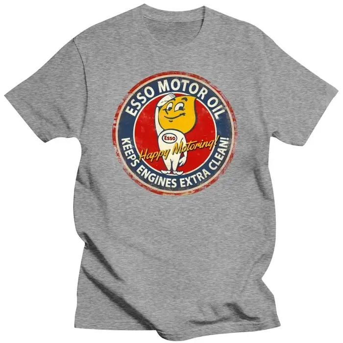 T-shirt logo Esso, rétro, gazole