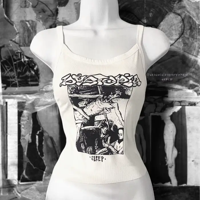 Crop top pour femmes, hauts esthétiques pour femmes, vêtements grunge, haut vintage Y2k, haut court