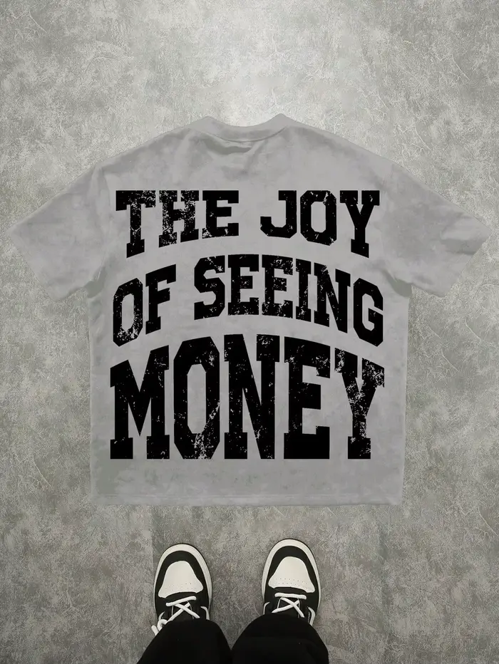 Le nouveau T-shirt pour hommes pour l'été 2025 comprend un motif de lettres 3D décontracté