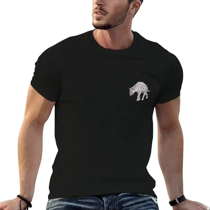 T-shirt avec impression de hyaène (version petit format), t-shirts amusants, t-shirts imprimés humor