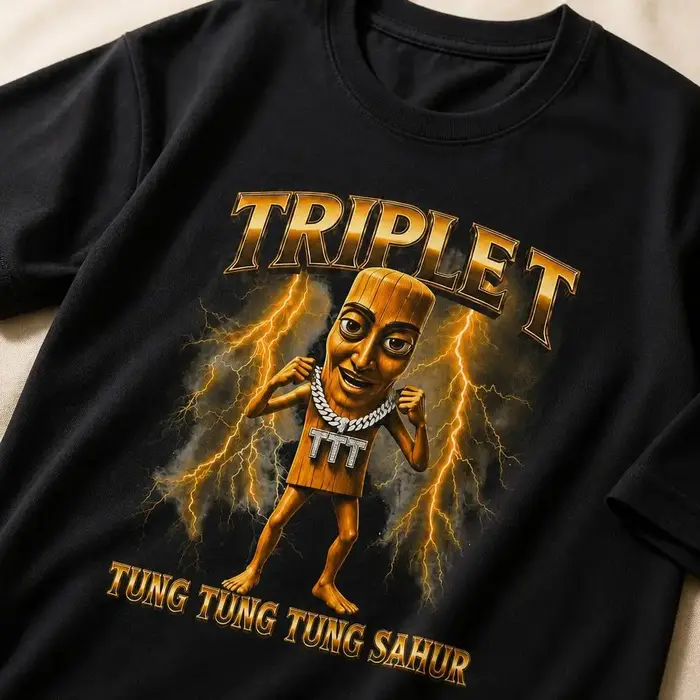 T-shirts décontractés Triple T Tung Tung Tung Sahur