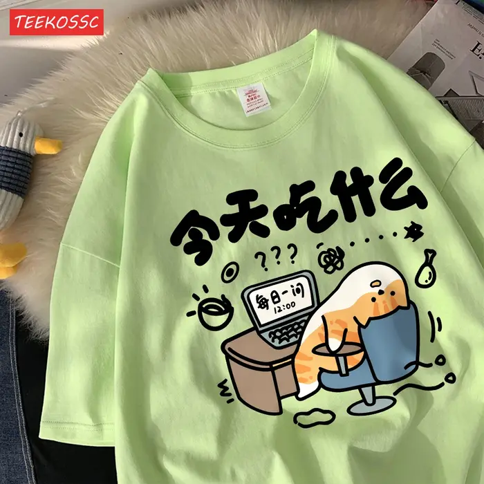 Drôle bande dessinée chat coton femmes T-Shirts dessins animés imprime