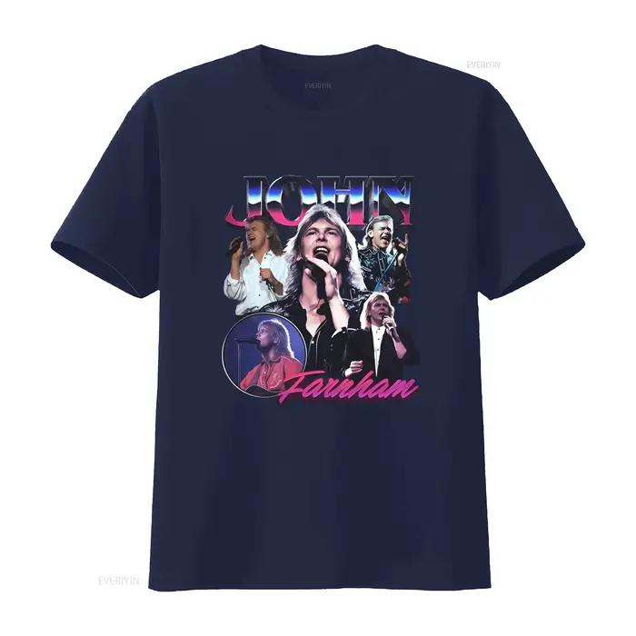 T-shirt style rétro John Farnham Singer Musician