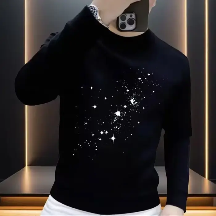 Sweat-shirt pour hommes automne hiver nouveau Style personnalisé lettre impression mince beau col ro