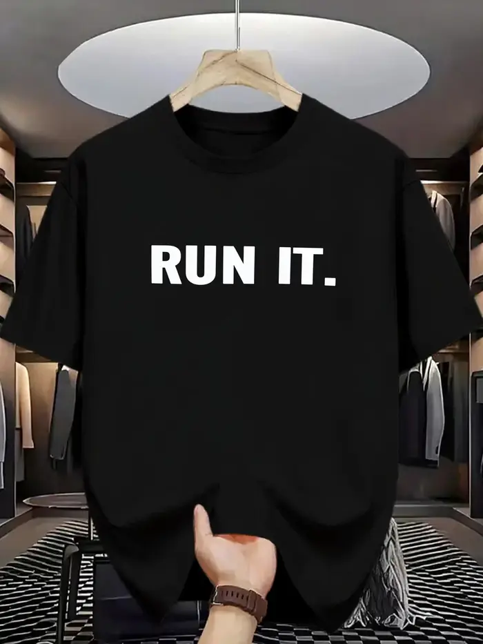 RUN IT – T-shirt à manches courtes et col rond pour hommes
