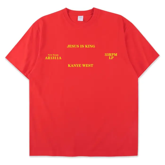 T-Shirt Kanye West à Manches Courtes pour Homme et Femme, Vêtement Streetwear en Coton Vintage, de H