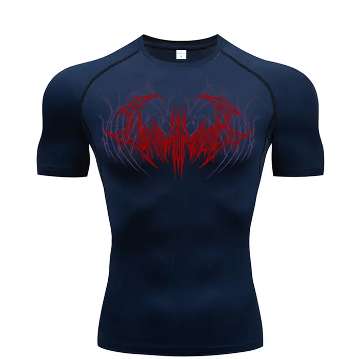 2025 Compression t-shirt hommes à manches courtes Sport t-shirts Fitness course vêtements