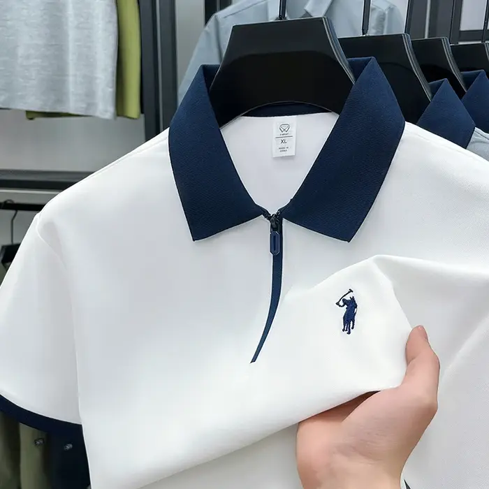 marque haut de gamme Pony brodé chemise de polo à manches courtes mode respirant hommes décontracté