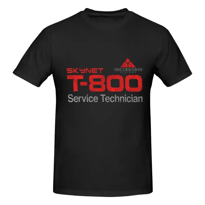 T-800 technicien T-Shirt hommes Terminator Cyberdyne Cyborg coton grands grands t-shirts col rond t-