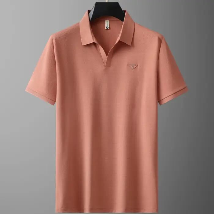 Polo de Luxe Respirant pour Homme, Vêtement d'Affaires Décontracté, Haut de Gamme, Nouvelle Collecti
