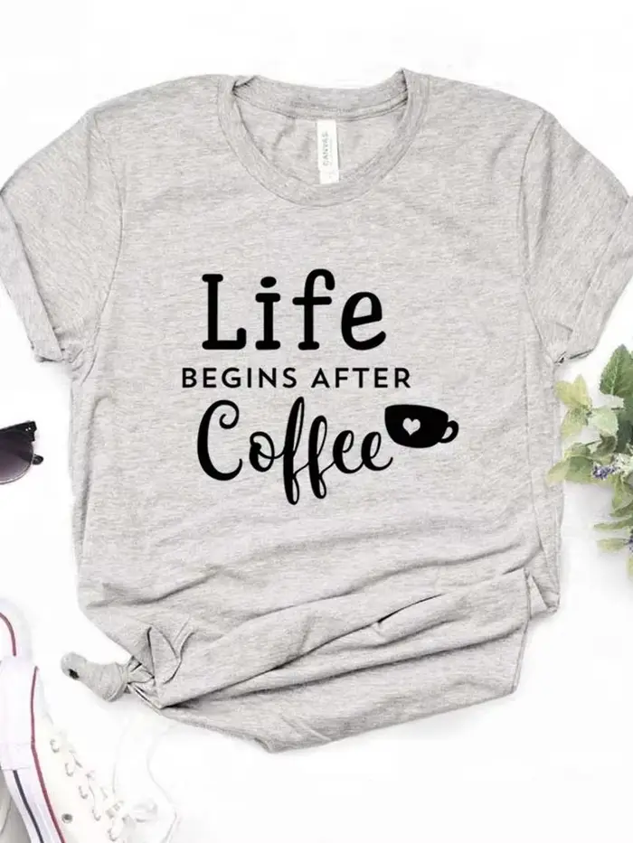 T-shirt manches courtes col rond femme