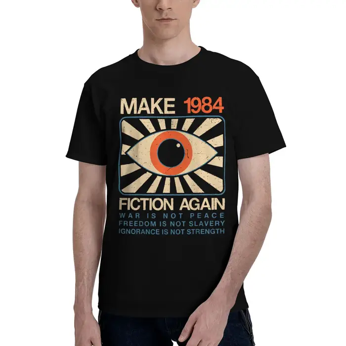 Faire 1984 Fiction Again Dystopian hommes t-shirts 1984 George Orwell T-Shirt à manches courtes col