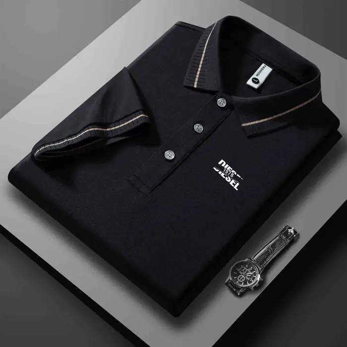 Polo d'été pour homme à manches courtes 2026 – Nouveau modèle décontracté avec poche et revers