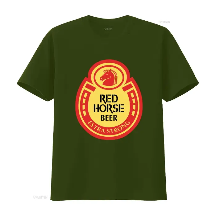 T-shirt de baseball drôle Red Horse Beer Extra Strong pour hommes et femmes