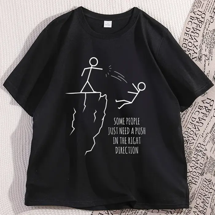 T-shirt humoristique « Certains ont besoin d'un coup de pouce dans la bonne direction » – T-shirt gr