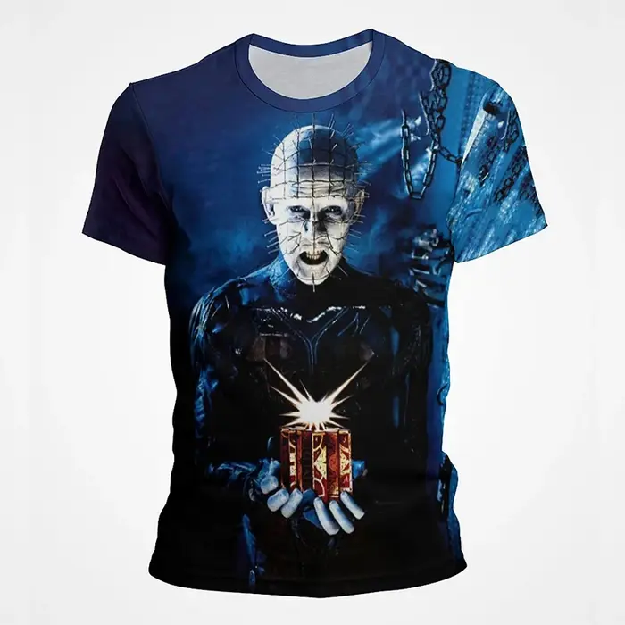 Film d'horreur Hellraiser 3D imprimé T-Shirts hommes femmes décontracté mode surdimensionné à manches courtes t-shirt