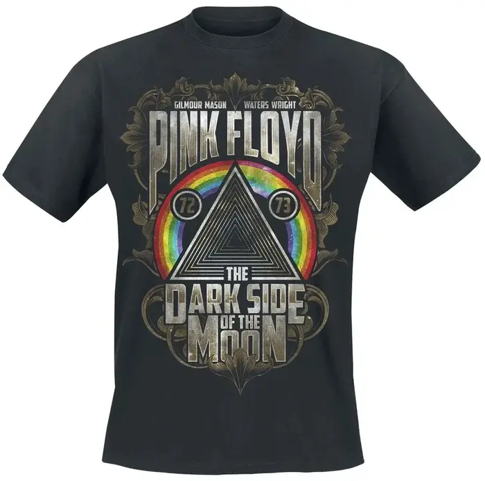 DSOTM 1972 Pink Floyd Band T-Shirt 100% coton