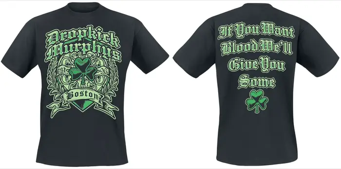 T-shirt Dropkick Murphys Irish Cap Skull, imprimé Punk Vintage, décontracté, en coton, unisexe, Stre
