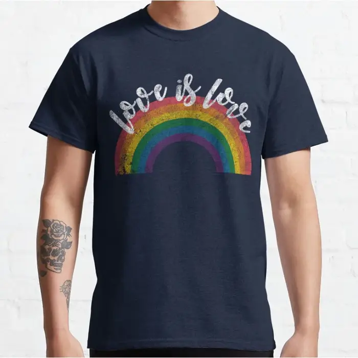 Gay Pride Vintage arc-en-ciel LGBT amour est