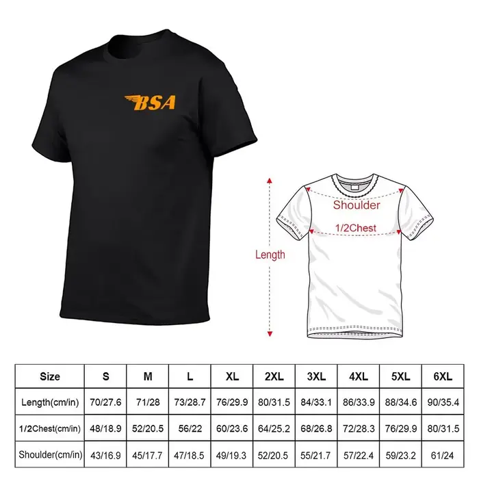 T-shirt orange vintage pour hommes, vêtements de rue, vêtements personnalisés, médicaments, bsa
