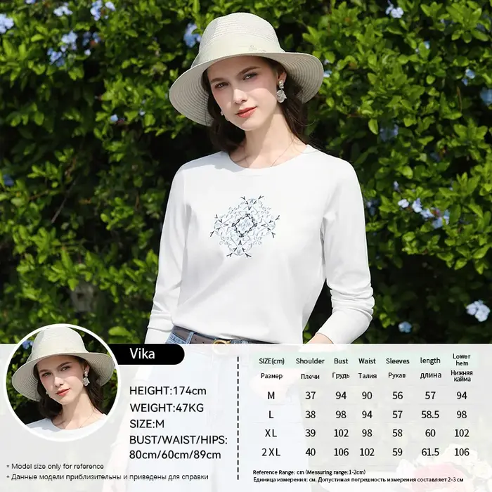 I BELIEVE YOU T-shirt blanc en coton à manches longues pour femme