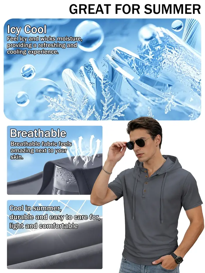 T-shirt à capuche pour homme