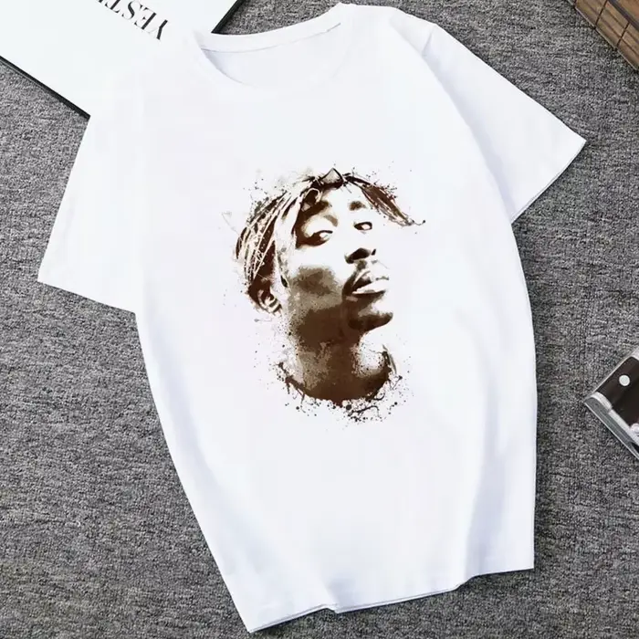 American Ripper Tupac 2pac T-shirt pour femme, Hip Hop T-shirt pour femme, T-shirt d'été à manches c